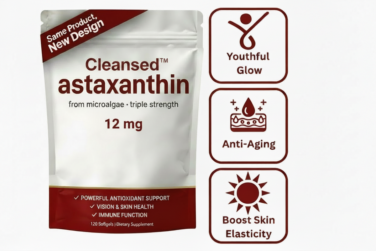 Pure Astaxanthin Softgels 12mg | Tan + Nourish Inside Out effortlessly